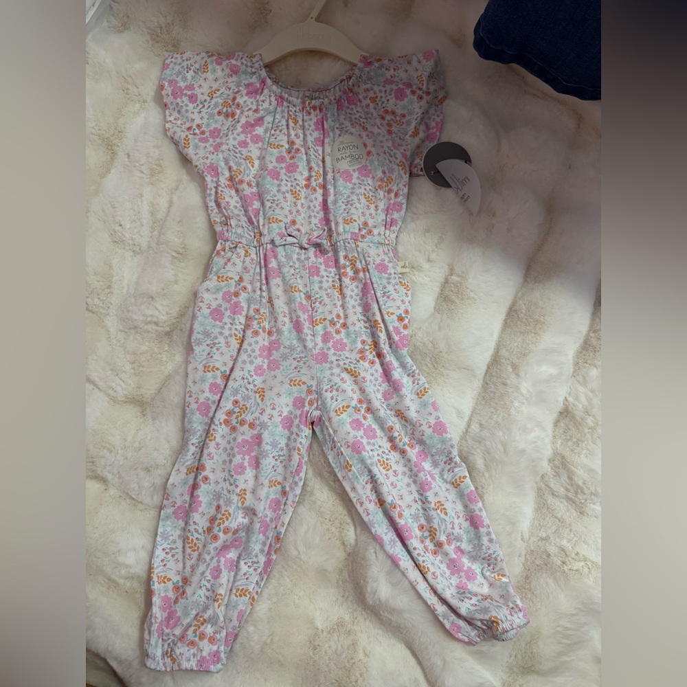 Milkberry 18M Spring Floral Print Jumpsuit